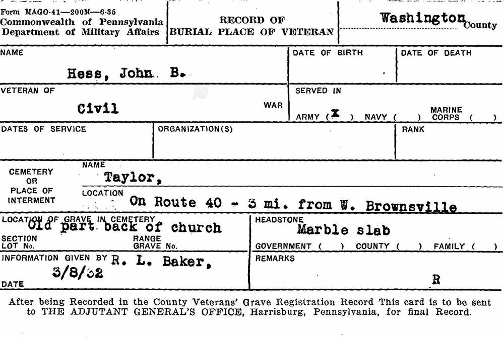 veteran burial
